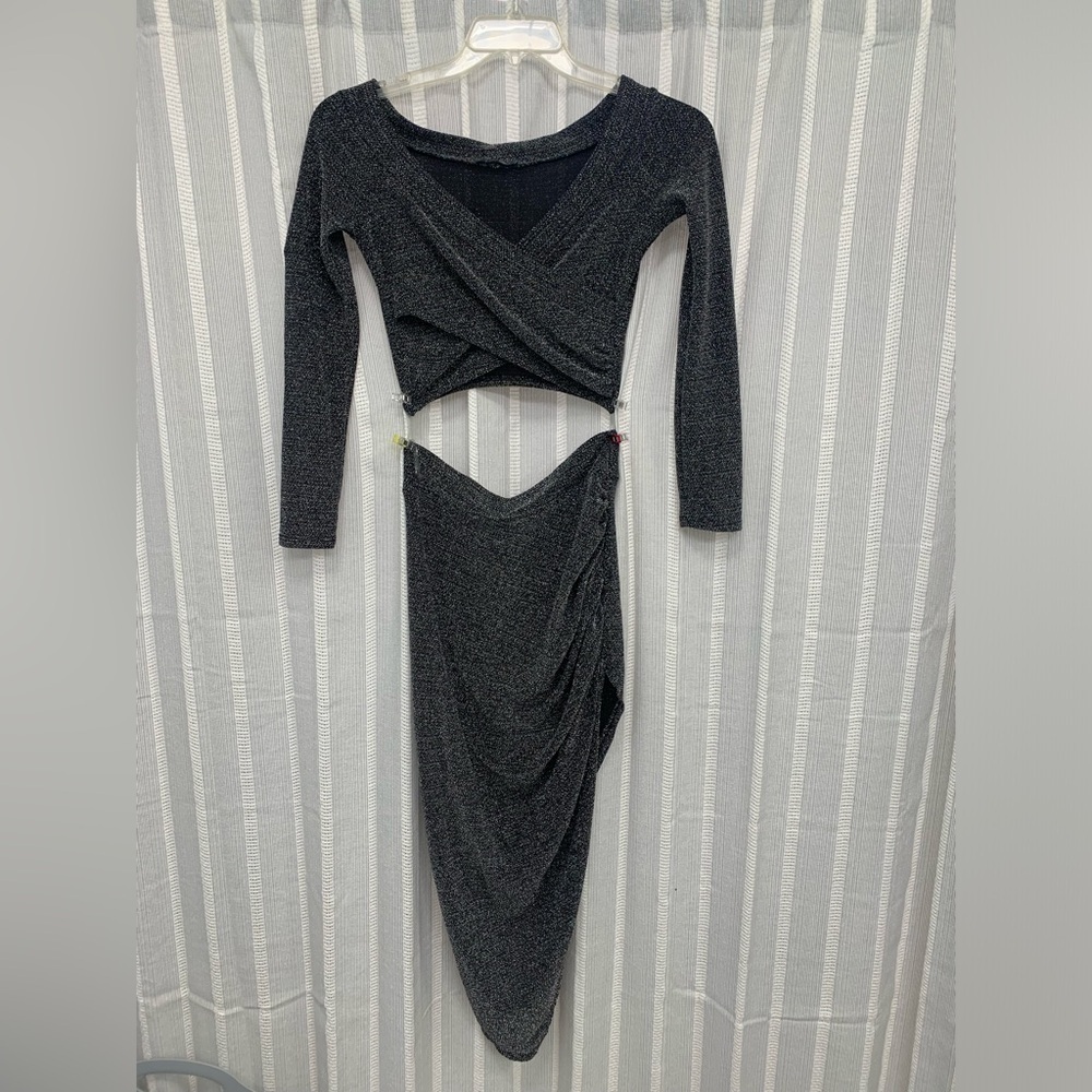Fashion Nova 2 Piece‎ Set Skirt & Top Multi Color Size L - EUC